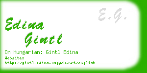 edina gintl business card